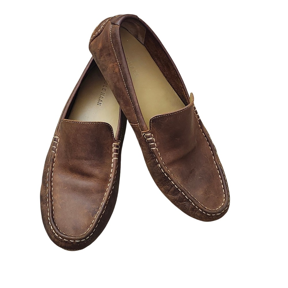 Cole Haan Mens Gunnison Brown Leather Driver Loafers  Size 12M Preppy Office